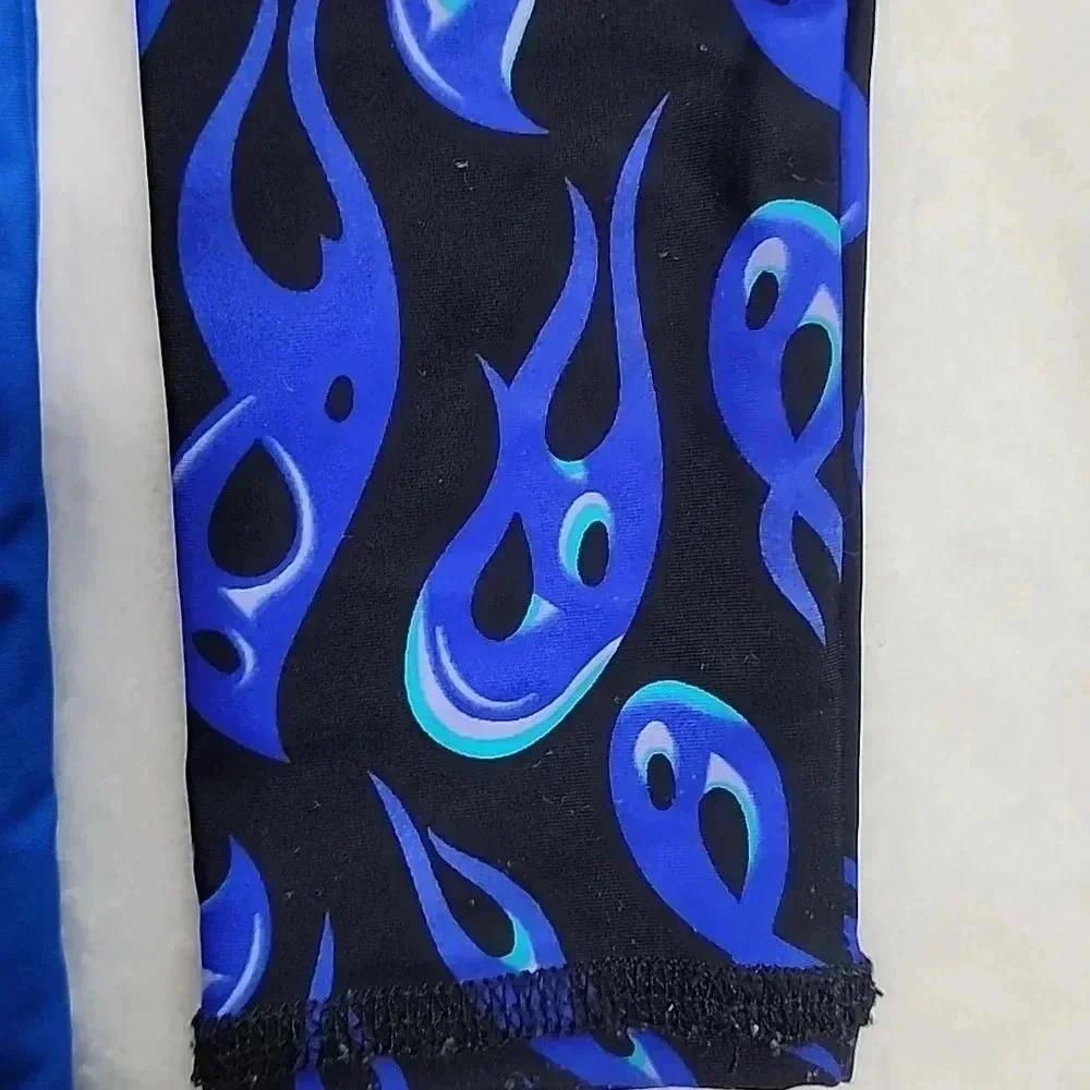 Kids Ron Jon Surf Shop Long Sleeve Rash Guard, Blue/Black, Size 4,‎ Pre-Owned